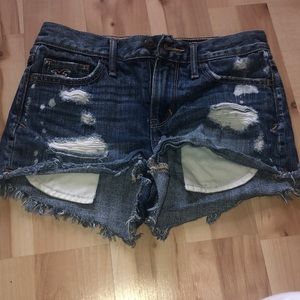 High rise Hollister jean shorts